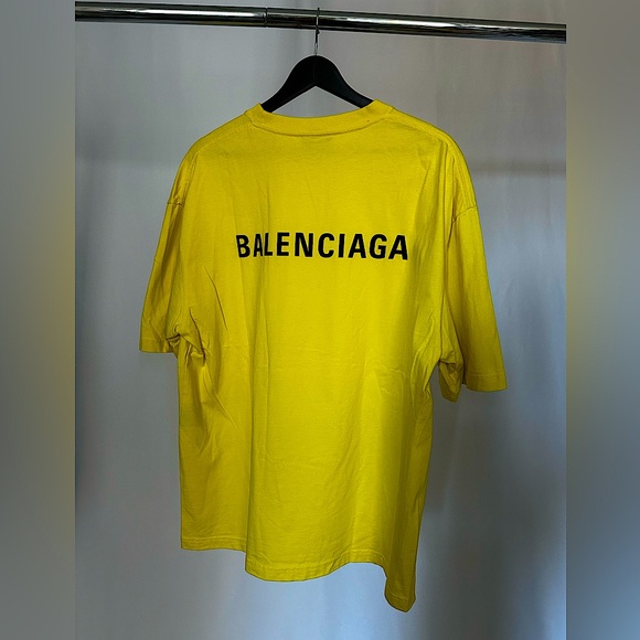 Balenciaga Medium Fit T-Shirt 'Yellow' size L - Picture 6 of 10